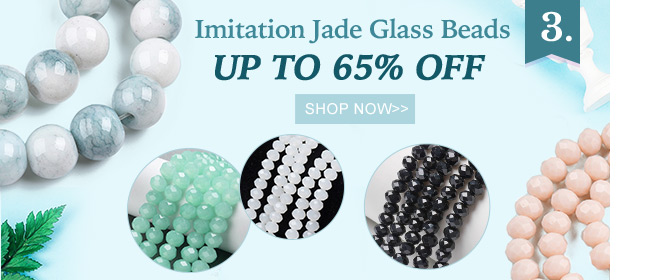 Imitation Jade Glass Beads Up to 65% OFF